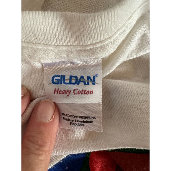 Christmas Holiday Gildan Faux Vest Gingerbread TShirt Large White Cotton - Picture 9 of 16